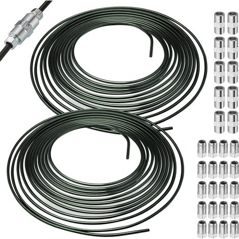 câbles de frein de 5 m de diamètre 4,75 mm - Outil de conduite de frein en cuivre + 30 raccords - Pour voiture