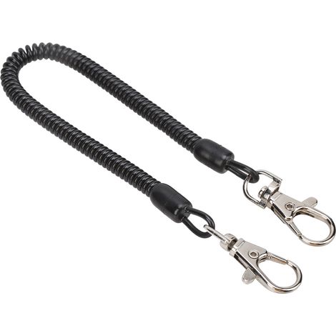Corde de sécurité rétractable en plastique pour camping, avec mousquetons, fil enroulé de pêche, longe de pêche (1/5)