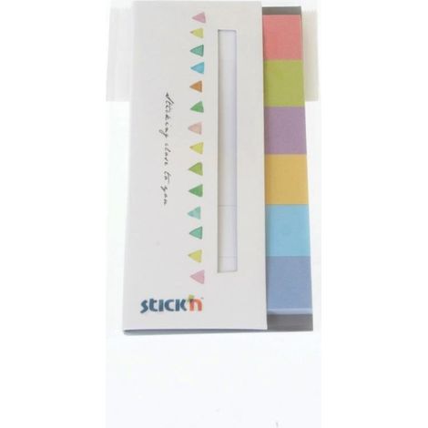 Einzelne Lesezeichen aus Papier. 45 x 15 mm, 6 Farben. Neonfarben, 180 Blatt. Stickn 21599