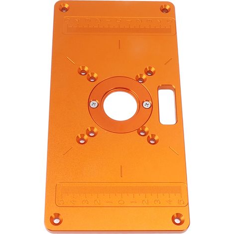 Plaque d'insertion pour table de défonceuse, en alliage d'aluminium, pour le fraisage du bois, panneau rabattable durable pour machine à affleurer, pour atelier de réparation à domicile ou en usine.