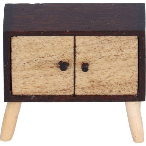 Meuble TV miniature en bois pour maison de poupée à l'échelle 1:12, jouet de décoration. (1/5)