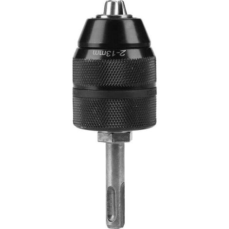 TONYSA Professional Keyless Chuck with SDS Adapter Quick Release Keyless Chuck Capacity 2-13mm Durable Chrome Vanadium Steel Drill Chuck (1/4)