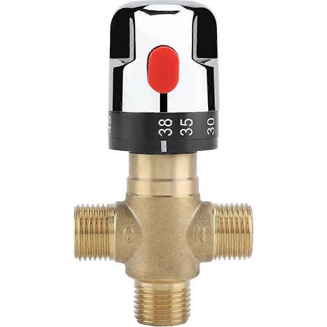 Mitigeur thermostatique en laiton massif pour eau chaude et froide. Robinet mitigeur à température fixe pour lavabo. (1/5)