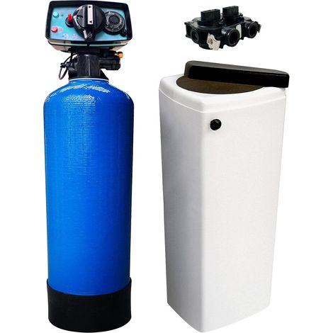 Toodo – Adoucisseur d'eau bi-bloc 16l – Vanne Fleck 5600 MV mécanique – Régénération automatique – Résine conforme ACS