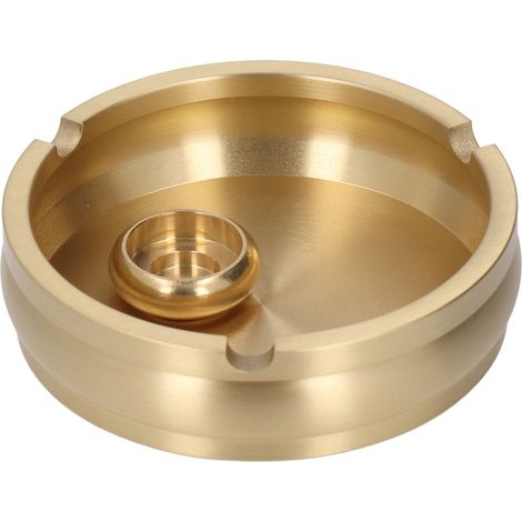 Eleganter, moderner, handgefertigter Aschenbecher aus Messing, leicht zu reinigen, tragbar, dekorativ für Zuhause, Büro und den Außenbereich. (1/5)