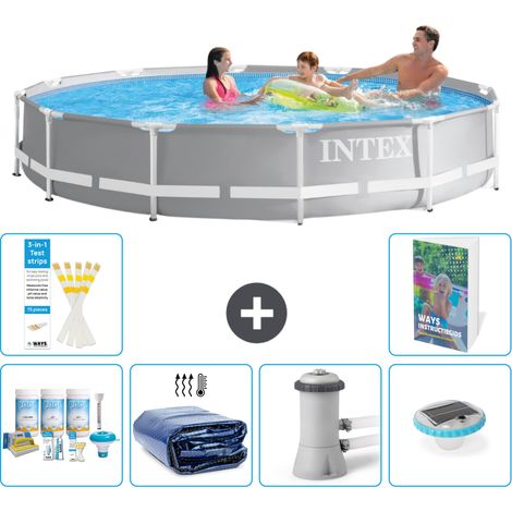 Prism Frame Pool Rund - 366x76 cm - 7-teilig S160