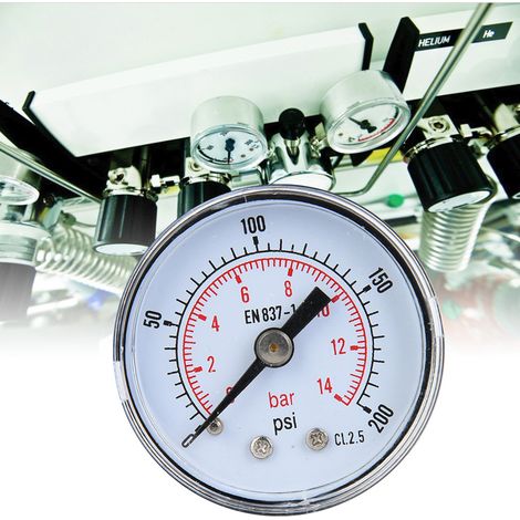 Manomètre axial TS-Y40Z8 Y40 1/8" BSPT Convient pour la pression pneumatique, hydraulique et d'eau. (1/5)