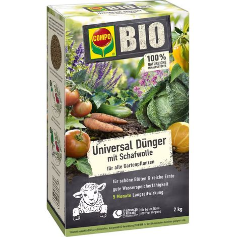 COMPO BIO Universal Dünger mit Schafwolle - 2 kg (1/2)