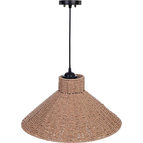 Lámpara de techo de papel marrón D45x22h cm (1/5)
