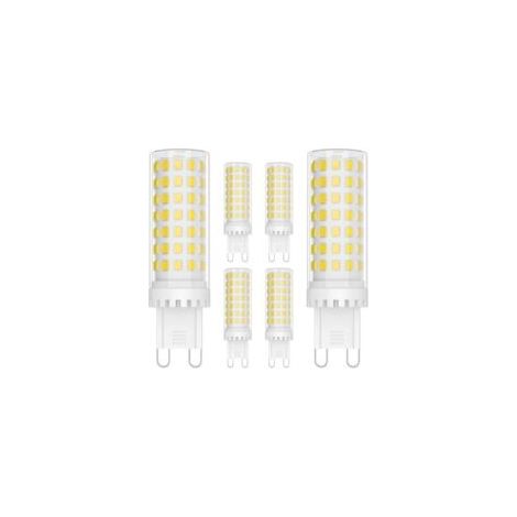 QORVA-6 Pack Ampoule LED G9 9W Économie d'énergie Équivalent 70W Lampe Halogène G9 LED 360° Angle de faisceau AC220-240V 900LM 6000K pour Chambre Salon Cuisin,Non Dimmable