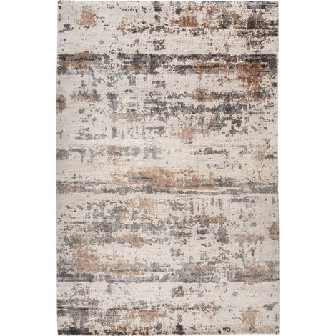 Tapis taupe en bambou soyeux design détaillé - 150 x 80 cm (1/3)