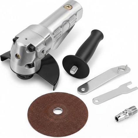 Applicable Meuleuse d'angle pneumatique, ponceuse à disque et polisseuse pneumatique 100 mm (4 pouces), 11 000 tr/min, filetage 6,35 mm (1/4 pouce). (1/5)