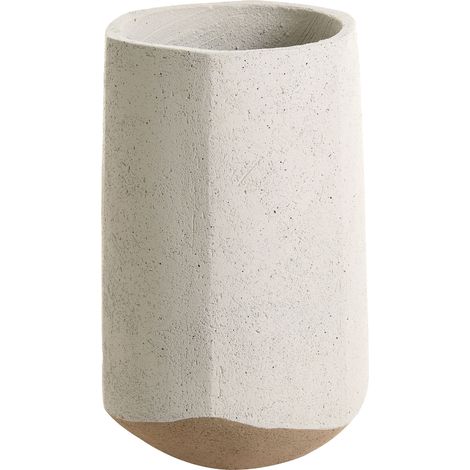 Fioriera alta in cemento bianco sporco da interno ed esterno 32 x 49 cm Jauntal (1/5)