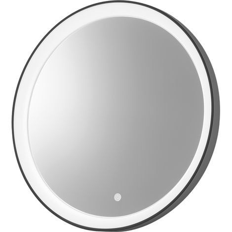 KRIZIA A/P - Applique Led 25W Dimmerabile con Specchio, Touch CCT 3000K-4000K, Antiappannamento, Finitura Nero Satinato - Gealuce (1/3)