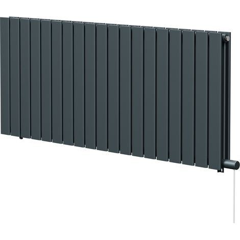 Hudson Anthracite 600mm x 1440mm Horizontal Electric Double Panel Radiator (1/5)