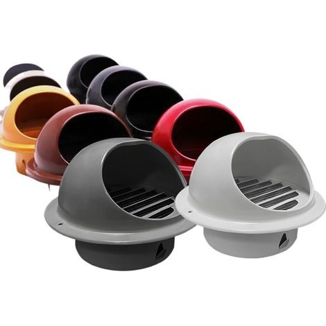 Grille D'Aération Ronde Noir/Blanc, Sortie D‘air Murale Ronde en INOX, Couvercle À Rabat pour Grille D'aération, Robuste Et Résistant Aux Intempéries, Peut Être Utilisé Pendant Longtemps (1/5)