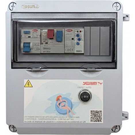 Cuadro eléctrico para piscina con control piezoeléctrico (1-1,6A)