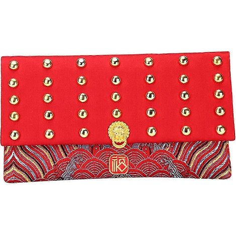 Enveloppes rouges du Nouvel An chinois, enveloppes porte-bonheur, cadeaux de vœux, Hong Bao, pochettes rouges pour les fêtes de mariage-Wavy Red