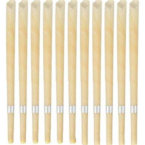 Ohrkerzen aus Bienenwachs – 12er-Pack – Länge 22 cm – Hilft, Ohrenschmalz auf natürliche Weise zu entfernen