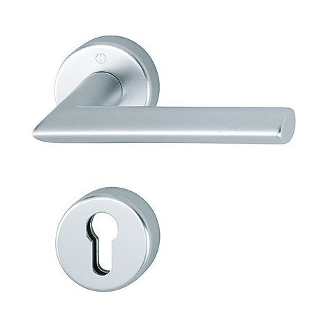 HOPPE® FH Drückergarnitur mit Rosetten Stockholm FS-1140/42H/42HS, Aluminium, 10726593 (1/4)