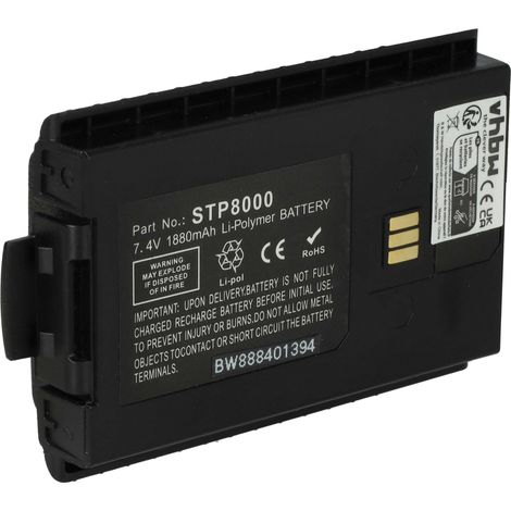 vhbw Akku kompatibel mit TETRA STP9200, STS8000 Funkgerät, Walkie Talkie (1.880mAh, 7,4V, Li-Polymer)