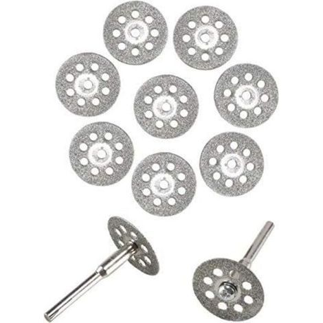 10x Mini Diamond Cutting Disc Wheel Saw Blade Kit For Rotary Tool, for cutting, sawing, trimming, grinding and boring hard materials (22mm) (1/5)