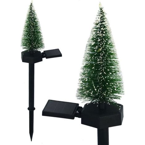 Lumière solaire sur piquet d'arbre de Noël Lampe solaire sur piquet de jardin pour arbre de noël, étanche deco decoratifs (1/4)