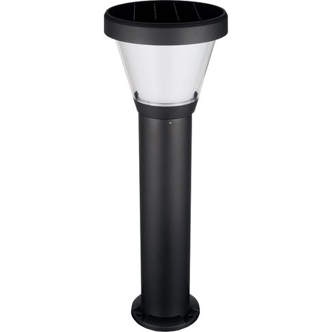 Borne solaire ERGO IP65 LED SMD 4.50W 435lm(250lm)/445lm(250lm) CRI80 3000K/4000K 90º Crépuscule 680mm Noir (1/5)