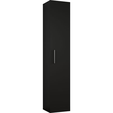 AX LIVING Schmaler Garderobenschrank Rosanno IVL – 40cm Breite Schwarz