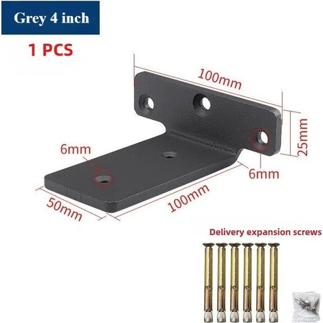 (Gris 10-20 cm) 1 pièce Supports de trépied suspendus pour étagère murale, capacité de charge de 200 kg, fixation murale invisible, étagère de rangement pour cloison (1/5)