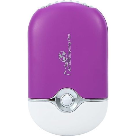 Mini-tragbarer Ventilator, elektrischer Klimaanlagenventilator, USB-wiederaufladbarer tragbarer Kühlventilator zum schnellen Trocknen von Wimpernverlängerungs-Nagellack (Lila) (1/5)