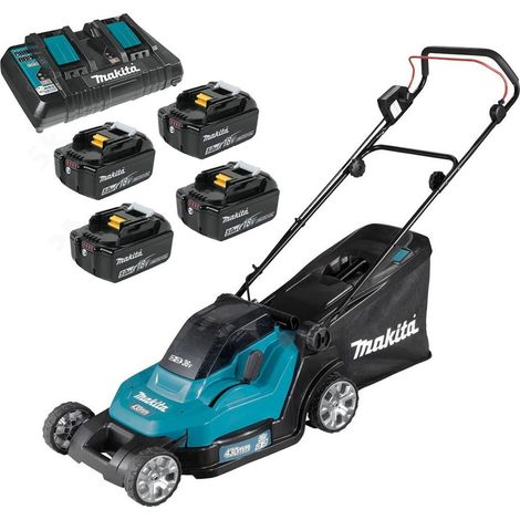Makita DLM432 Twin 18v / 36v LXT Cordless 43cm Lawn Mower Soft Start 4 x 5AH (1/5)