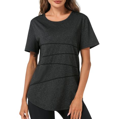 Women's Sports T-Shirt Short Sleeve UPF 50+ Comfortable and Breathable Quick Dry Fitness Top for Outdoor and Home Running Training (1/5)