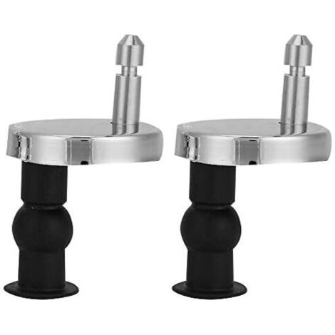 Pair Fixations de charnière de siège de toilette améliorées Écrous de fixation supérieure Vis Charnières à dégagement rapide Raccords en caoutchouc dos au mur pour kit de remplacement (1/5)