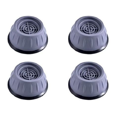 Jeu de 4 Pieds Anti-Vibration Universels pour Machine à Laver et Sèche-Linge - Supports Antidérapants en Caoutchouc Réducteur de Bruit - Compatible Meubles et Électroménagers (1/4)
