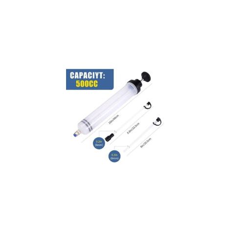 Absaugspritze – 500-ml-Transferpumpe, Absaugpumpe, Getriebeöl-, Bremsflüssigkeits- und Frostschutzmittelabsauggerät – Handpumpe – Crezuo (1/3)