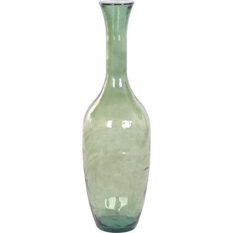 Jarron Cristal Reciclado 30X30X100 Artesanal Verde (1/4)