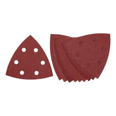 10 Feuilles abrasives velcro pour ponceuses delta velcro DEWALT - 6 perforations - 93x93mmtailleGrain 40