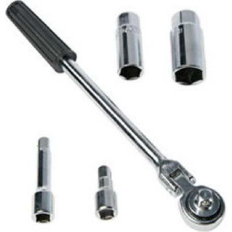 Cle a bougie cliquet 16-21mm 5 pieces