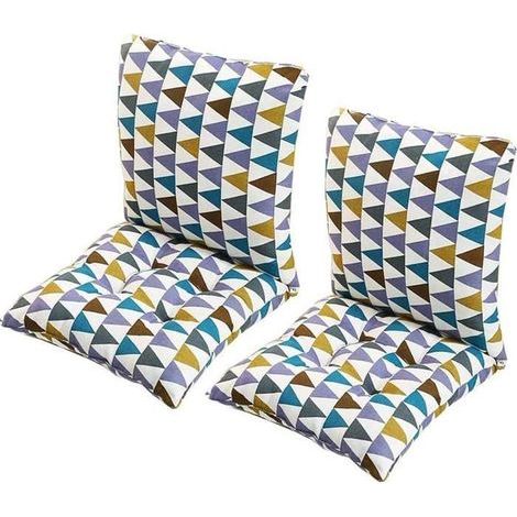 Cushioned Chair Back Pillows - Set of 2, 40x40cm, Thick & Breathable Seat, Ideal for Comfort, Multicolor.