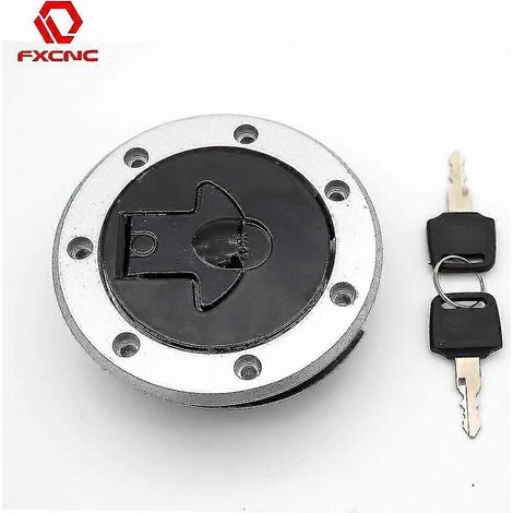 Bouchon de réservoir d'essence pour Kawasaki ZX6R, ZX9R, ZX7R, ZX7RR, ZZR, ZXR 250, 400, 600 et 750 (compatible avec ZX600, ZZR600, ZZR1100, ZX1100, ZXR750 et GPZ500AM). (1/4)