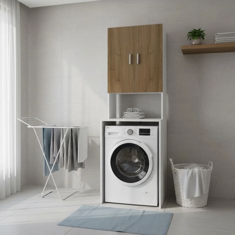 mobile per lavatrice 2 ante noce stelvio 66x62x194,3 cm (1/3)