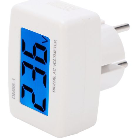 DM55-1 Digitales Wechselstrom-Voltmeter EU-Stecker 80-300V, Haushaltsspannungs- und Strommonitor, elektrisches Energie-Wattmeter, LCD-Anzeige. (1/5)