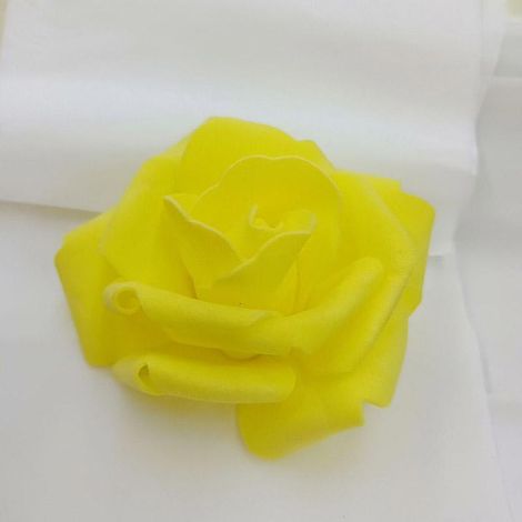 Bouquet de roses artificielles en mousse PE de 6 cm pour décoration de fête, à faire soi-même, idéal pour un mariage (lot de 10).jaune (1/5)