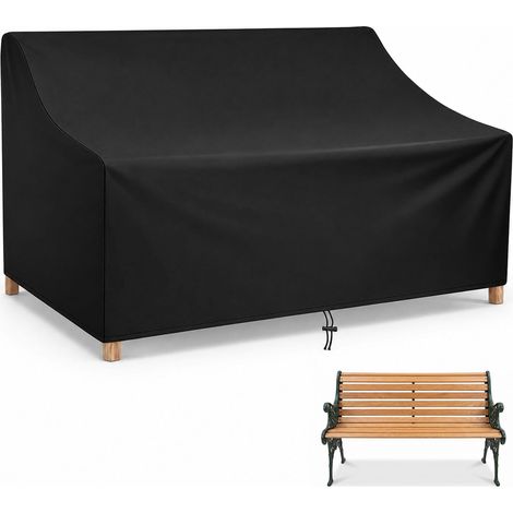 Housse de protection imperméable pour banc de jardin 2 places - 134 x 66 x 89 cm - Housse de protection en rotin synthétique pour salon de jardin, banc de parc et meubles de balcon - Housse (1/5)