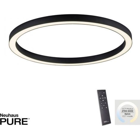 Plafoniera LED Pure-Lines nera Paul Neuhaus 70cm 42W (1/5)