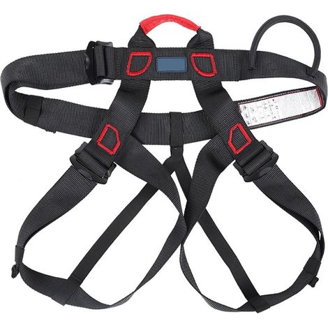 Ceinture de sécurité demi-corps pour escalade, alpinisme, rappel, travail aérien (noir) (1/5)