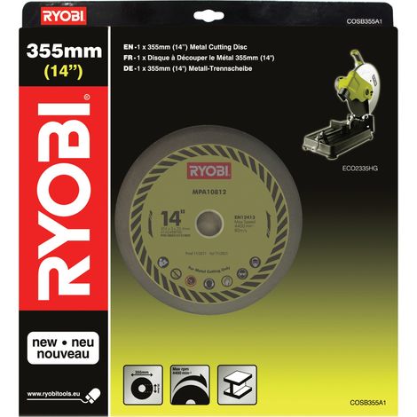 127105 Disco de corte de metal Ryobi 1 x 355 mm (1/2)