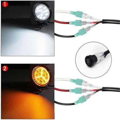 Kit de arnés de cableado para barra de luz LED de 480 W y 14 AWG con relé e interruptor de control impermeable. (1/4)