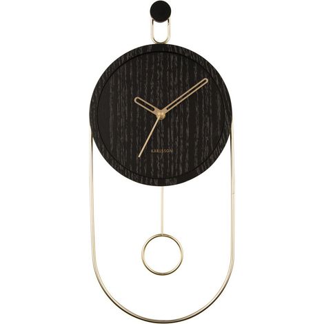 Wanduhr mit goldenen Zeigern, SWING, Ø 20 cm